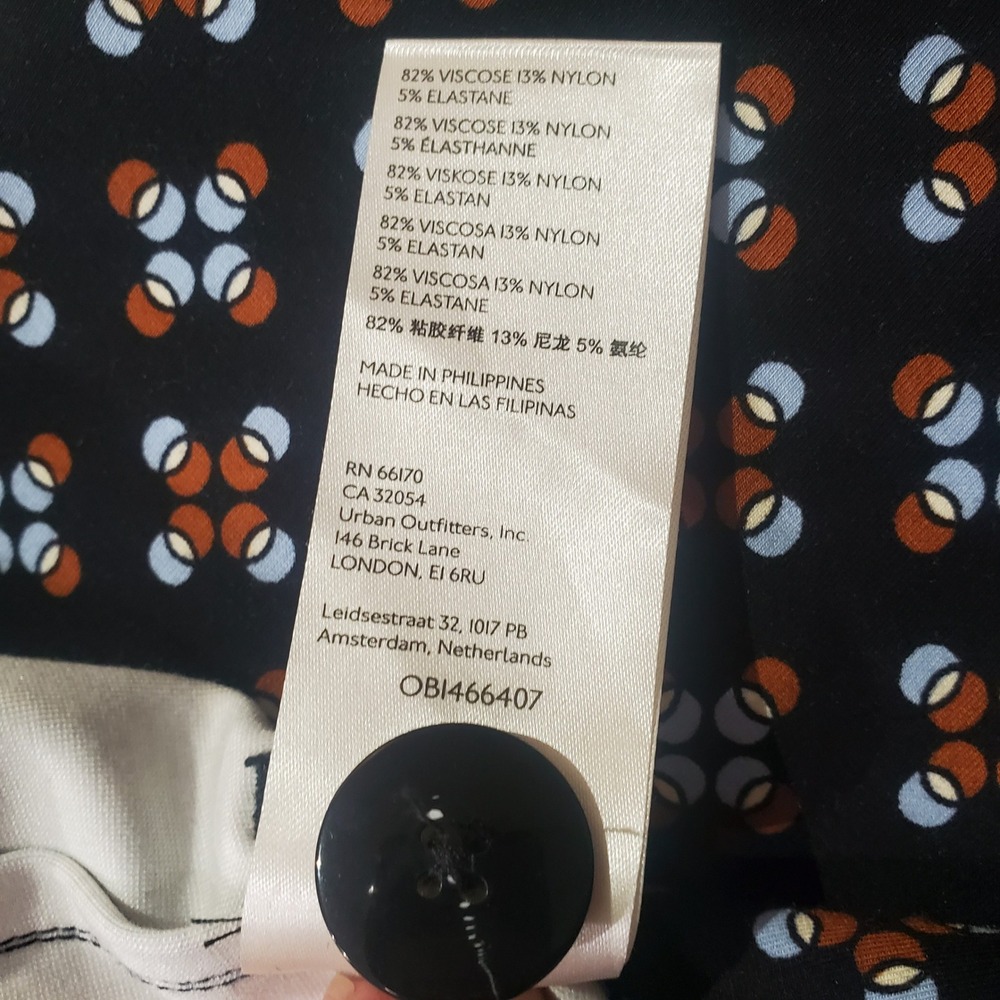 Maeve by Anthropologie The Colette Cropped WideLeg Pants Geometric Print Size 26 - Picture 10 of 11